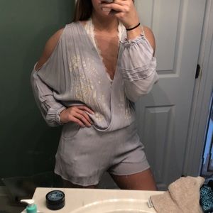 Free people baby blue romper